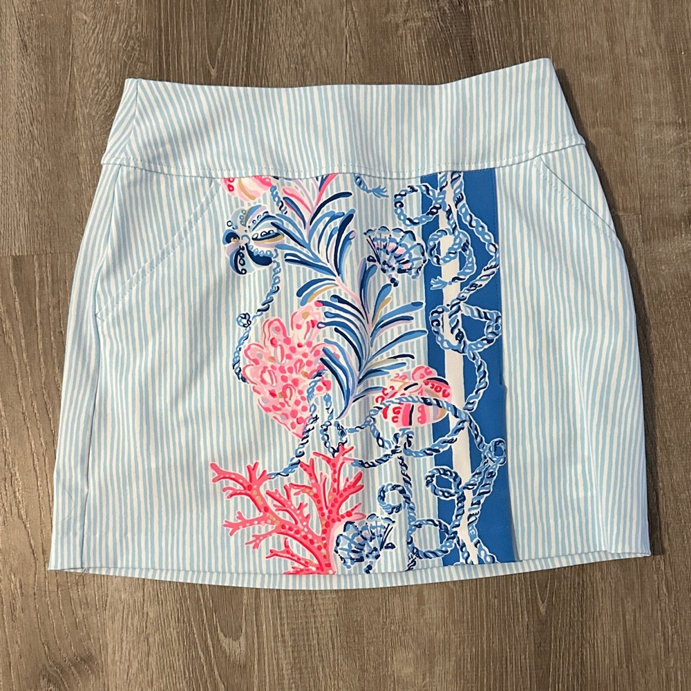 Lilly Pulitzer 0 Monica UPF 50 Tennis Golf Nautical Luxletic Women’s Skort Skirt